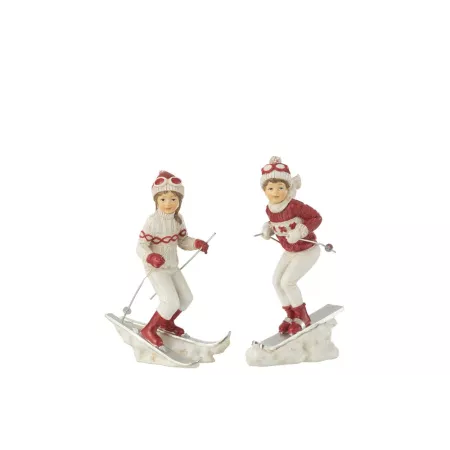 Ensemble de 2 Figurines Skieur et Skieuse