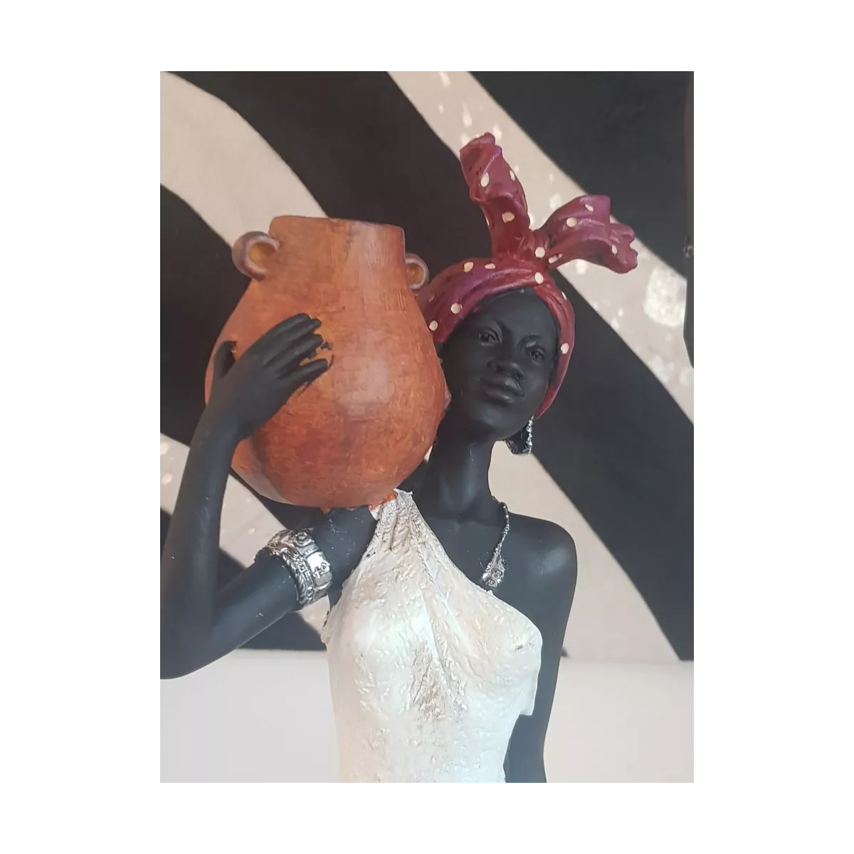 Statue Africaine Tortuga H.82 Cruche