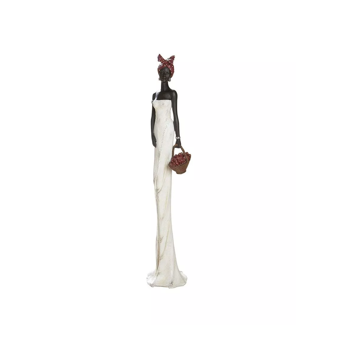 Statue Africaine Tortuga H.82 Panier