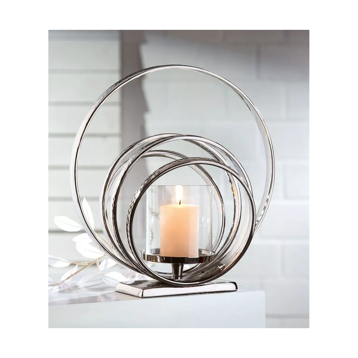 Bougeoir Cercles Argent