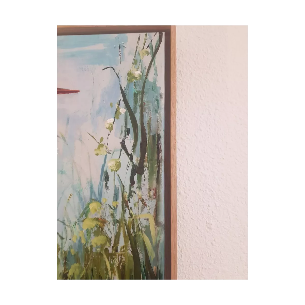 Tableau Heron Bleu 54x84