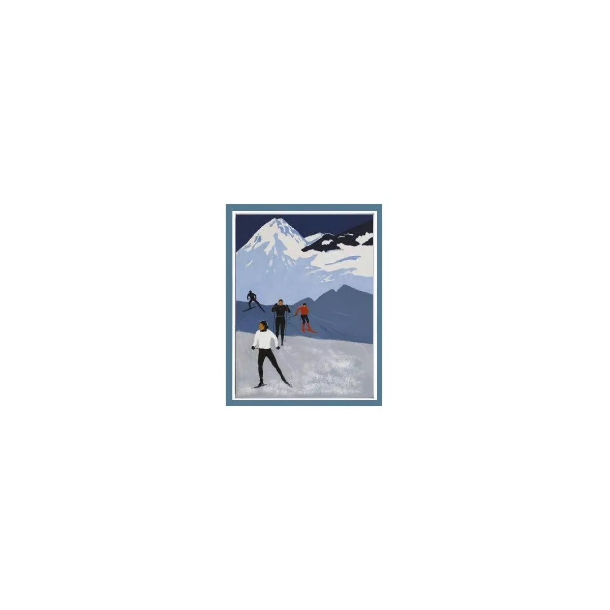 Tableau Skieurs de Fond 60x80