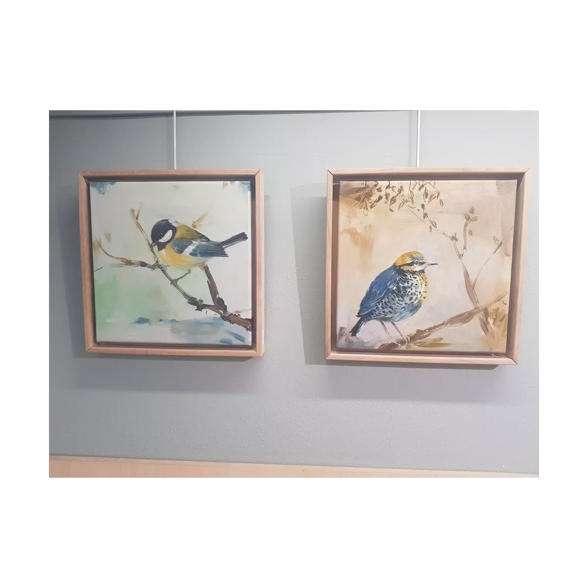 Tableau Oiseau D'Hivers III 34x34