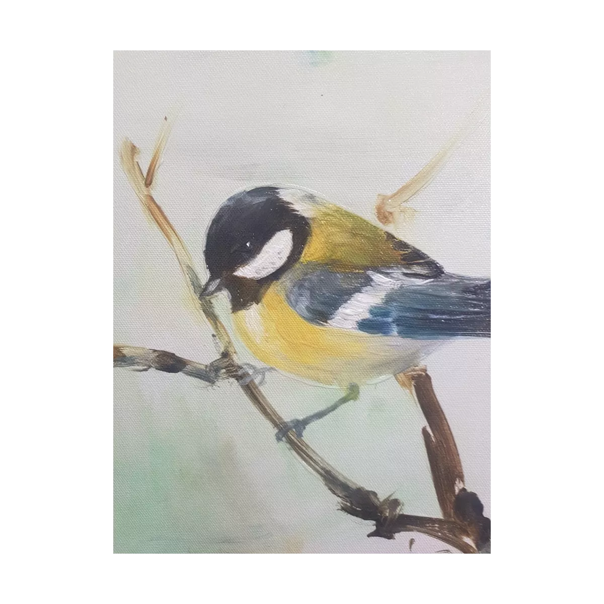 Tableau Oiseau D'Hivers III 34x34
