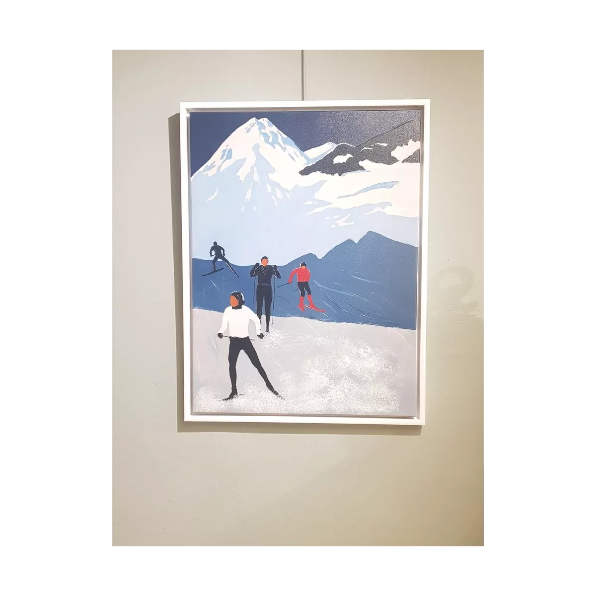 Tableau Skieurs de Fond 60x80