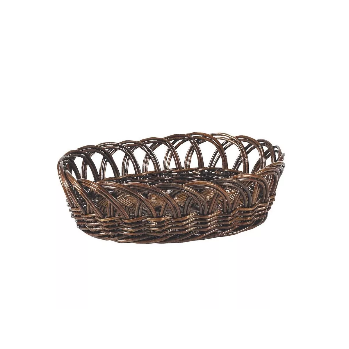 Corbeille Ovale Osier Foncé 37x31