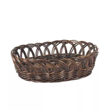 Corbeille Ovale Osier Foncé 37x31