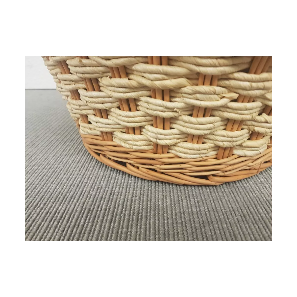 Corbeille Ronde Osier et Mais 38x38