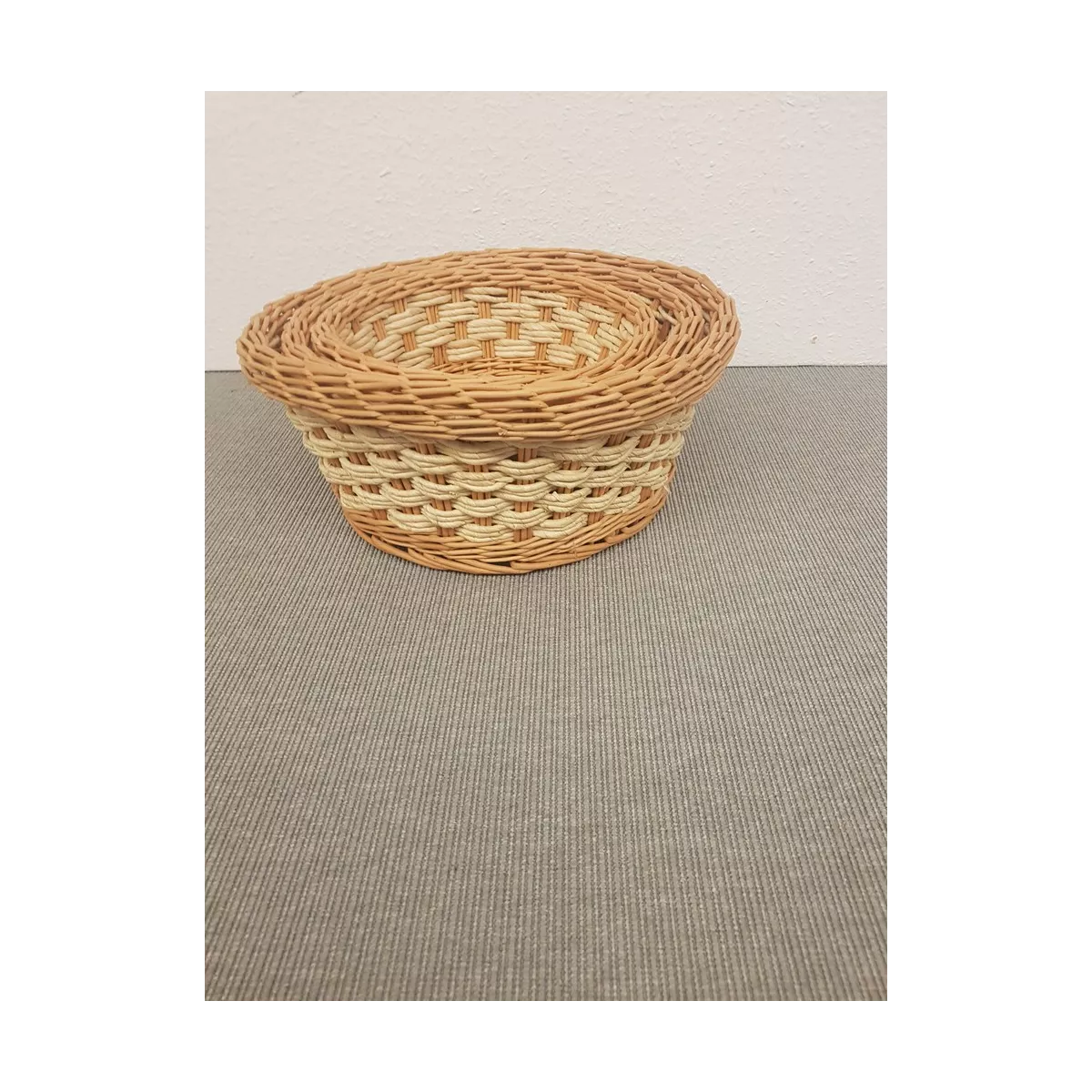 Corbeille Ronde Osier et Mais 27x27