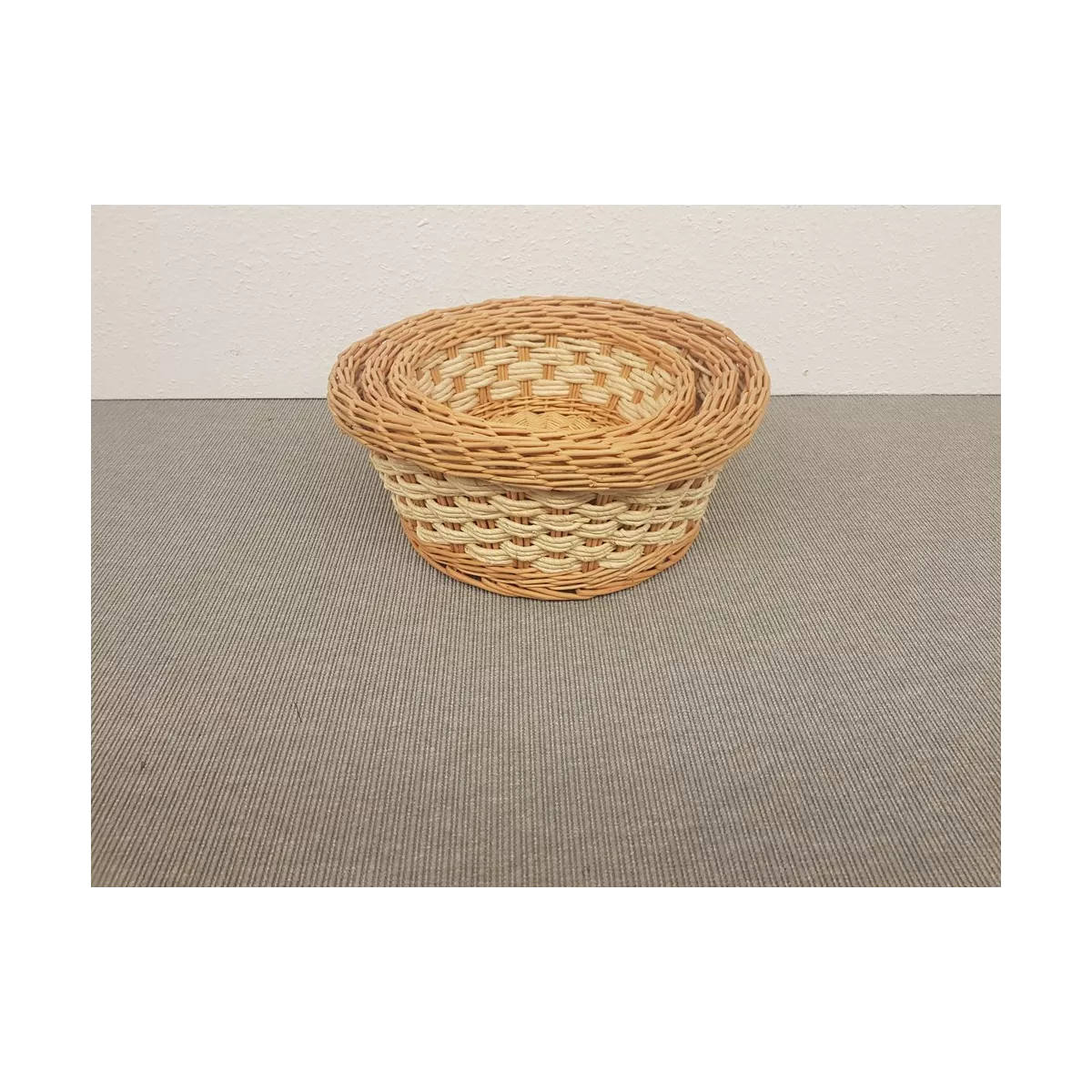 Corbeille Ronde Osier et Mais 32x32