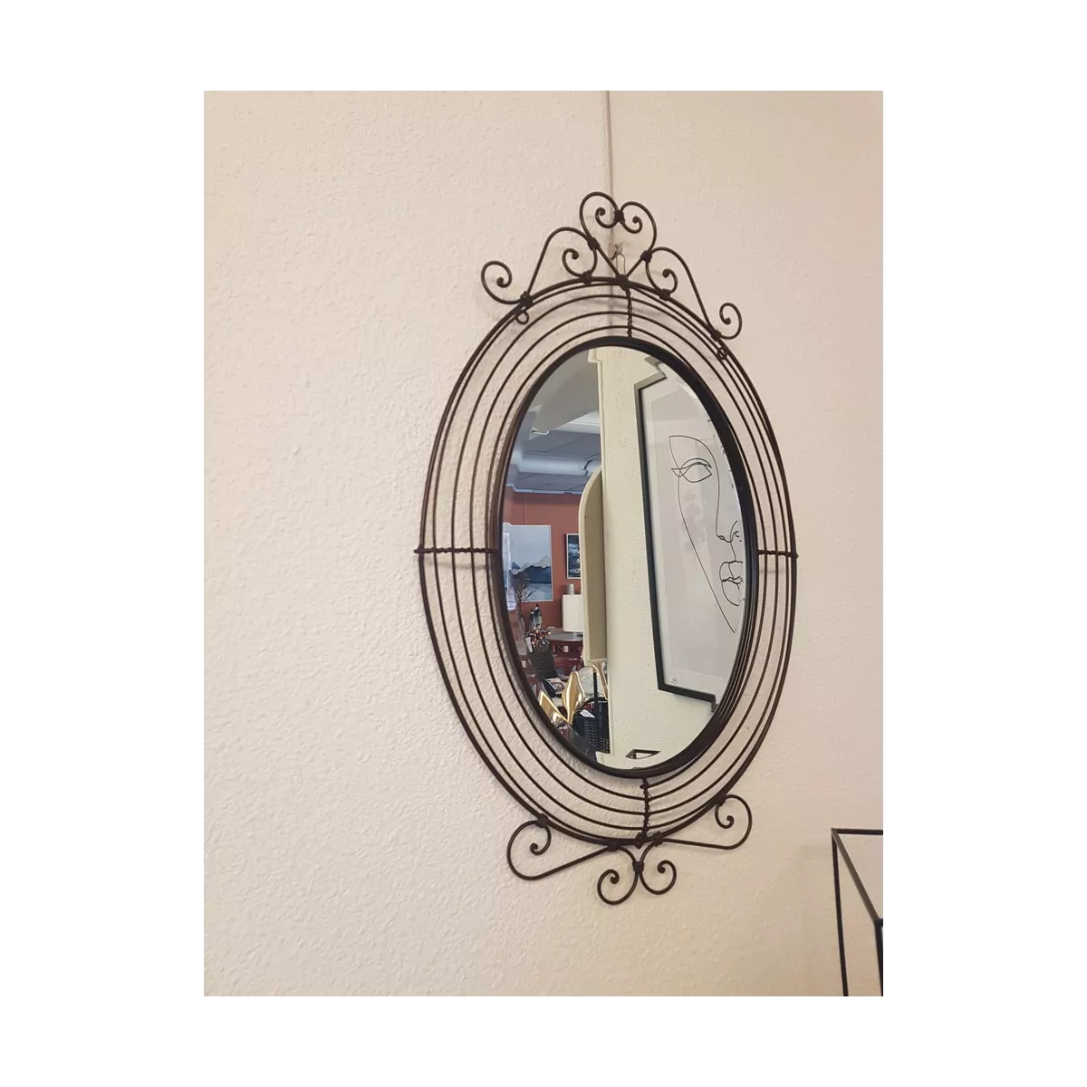 Miroir Métal Oval 59x94