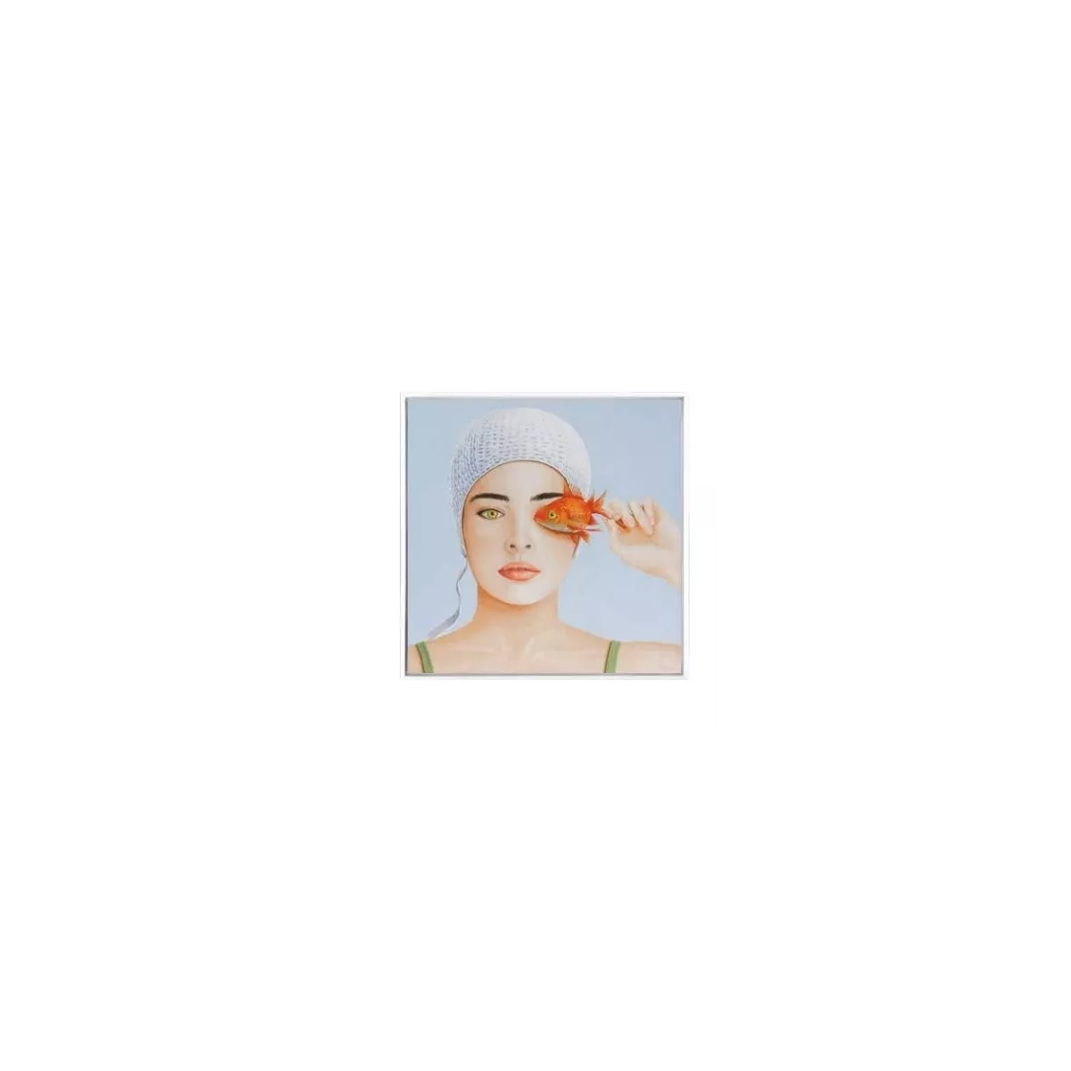 Tableau Baigneuse oeil de poisson 75x75