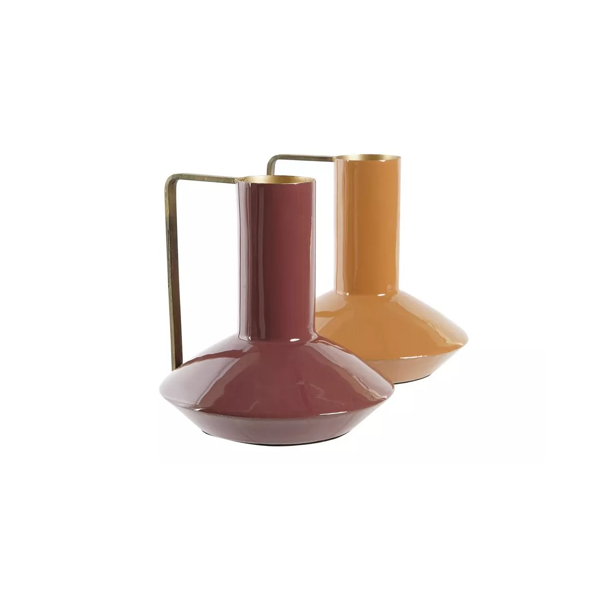 Vase Cruche Métal Jaune