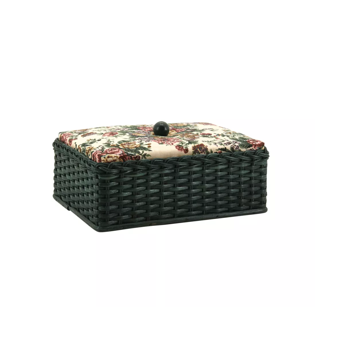 Coffret à couture en rotin Vert
