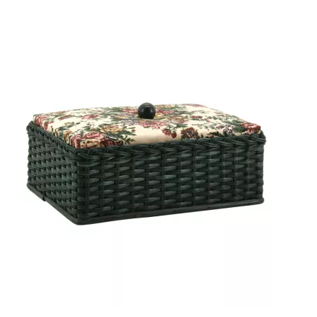 Coffret à couture en rotin Vert