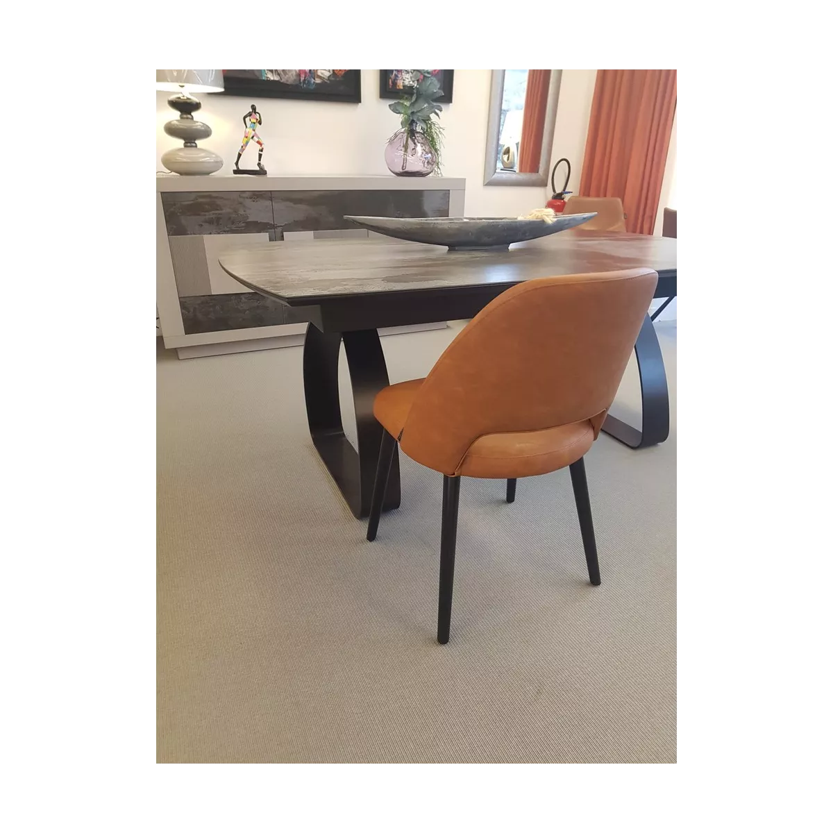 Chaise Joy Simili Cognac