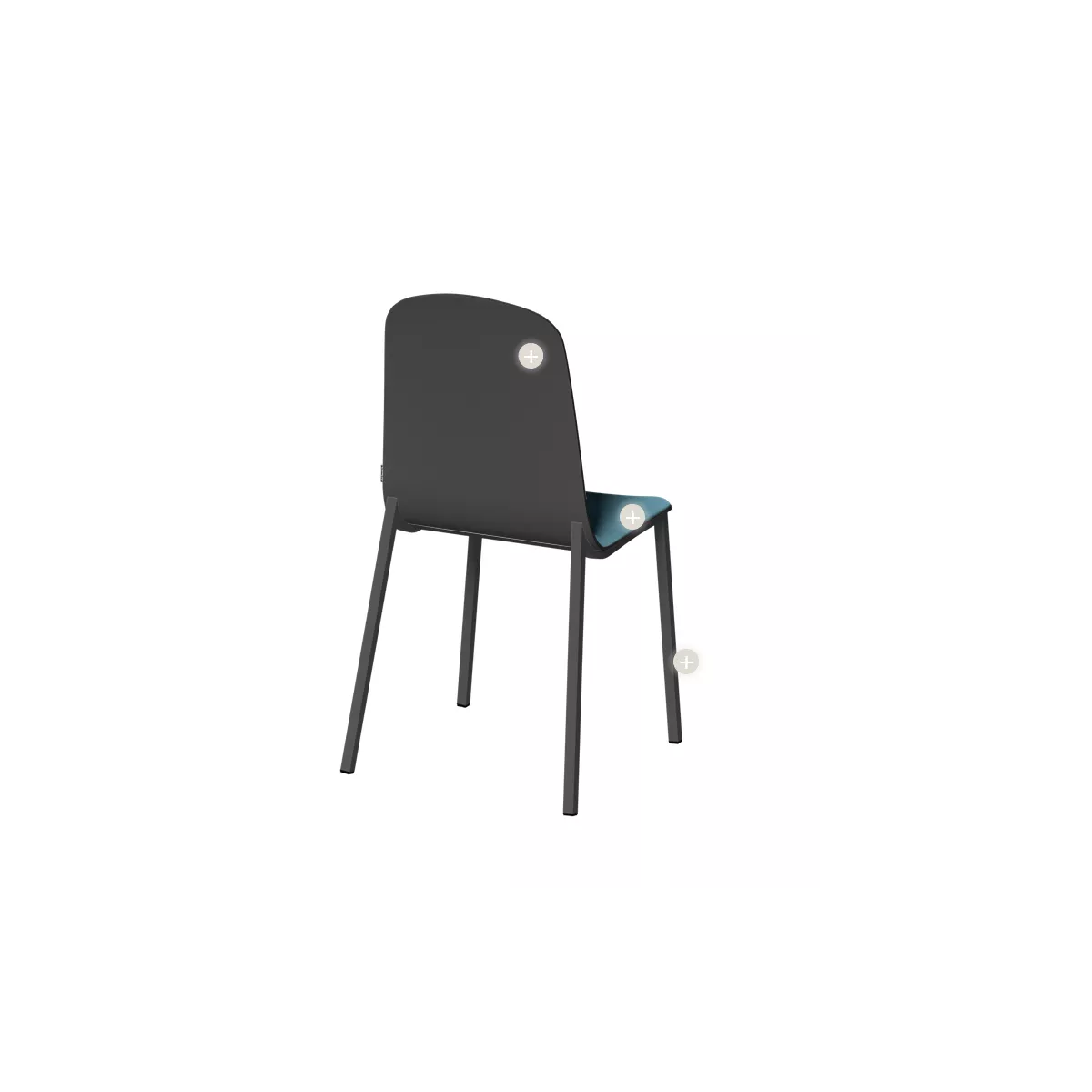 Chaise Moly Tissus Bleu