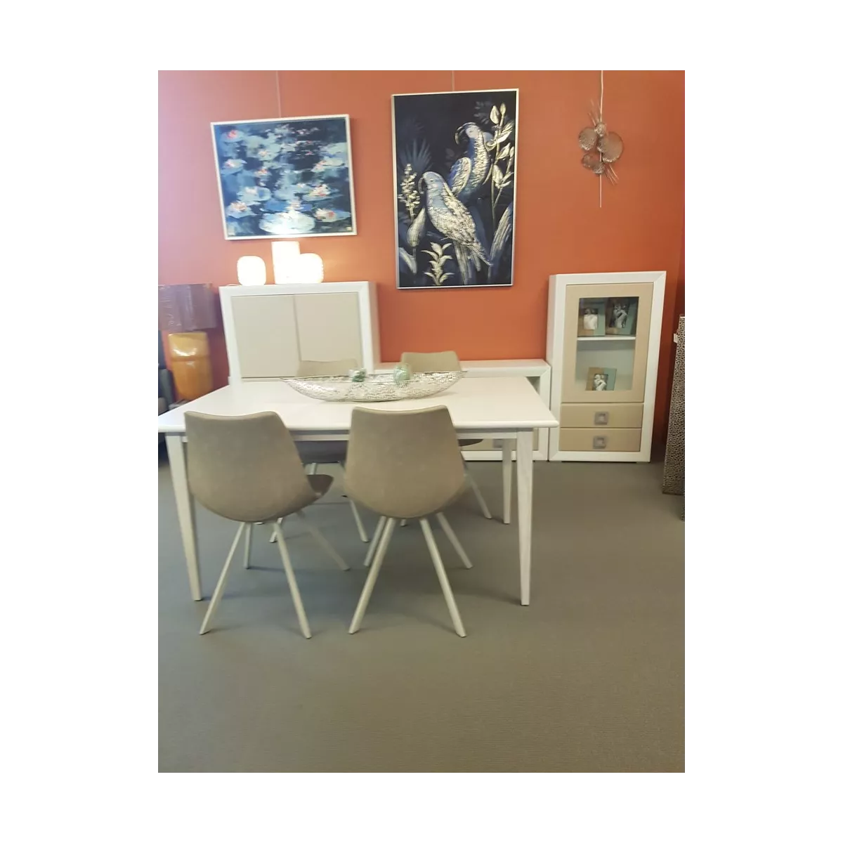 Table Bandar blanc 150x90