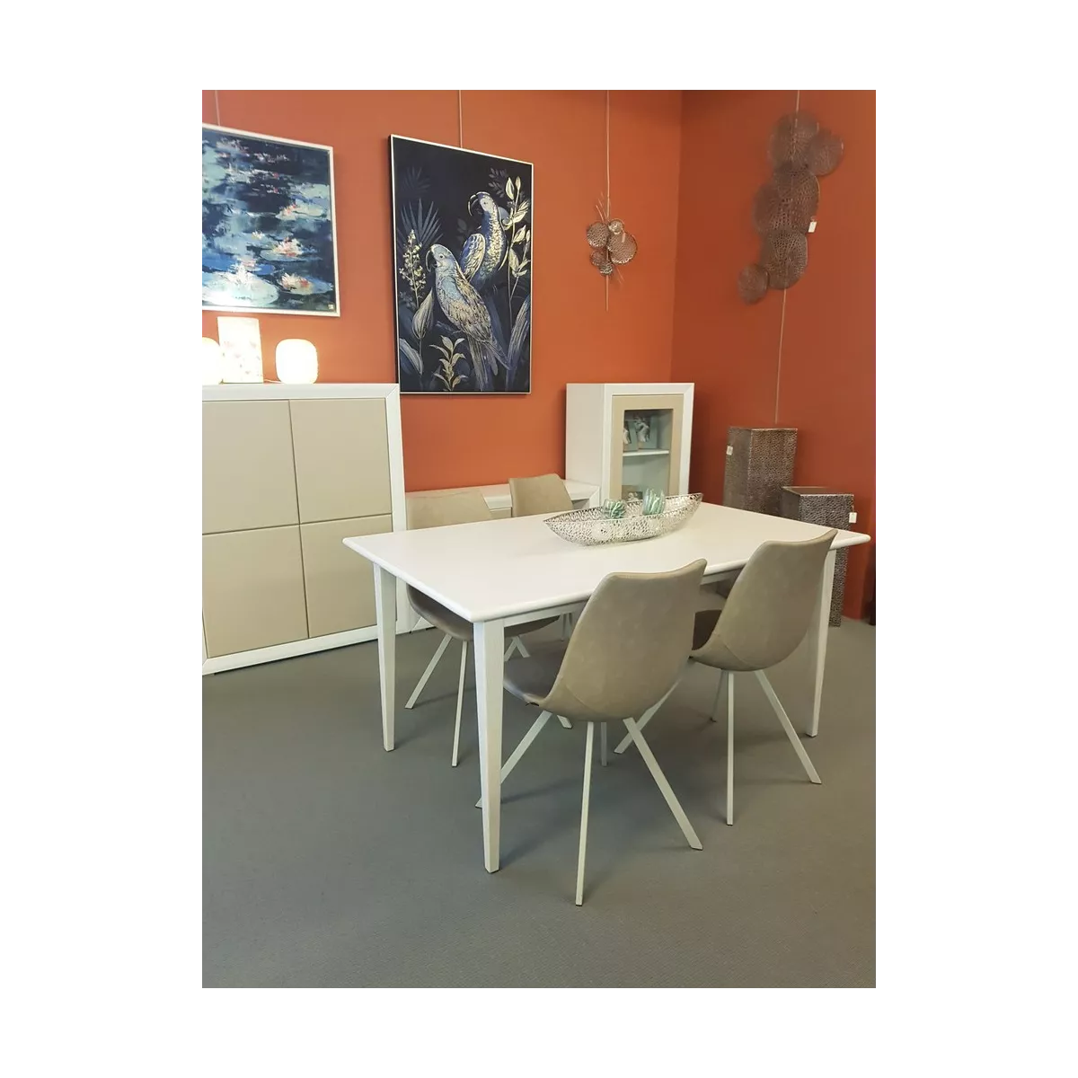 Table Bandar blanc 150x90