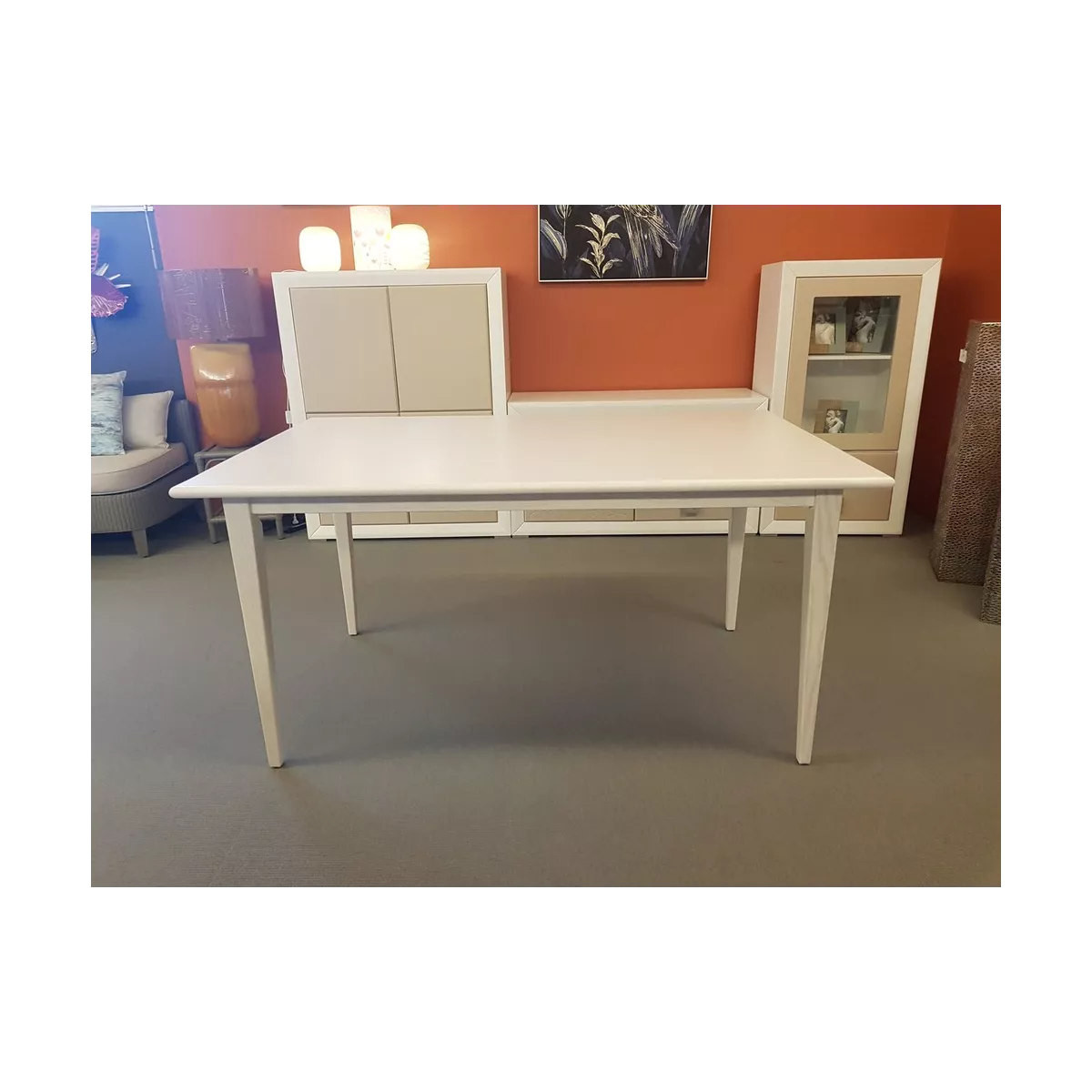 Table Bandar blanc 150x90