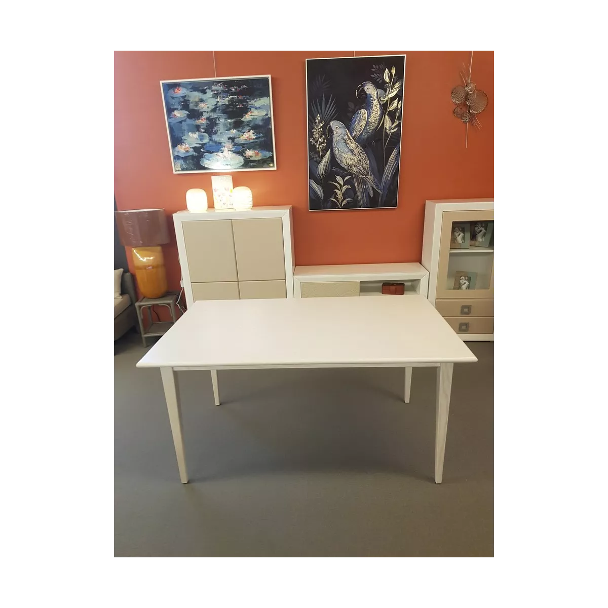 Table Bandar blanc 150x90