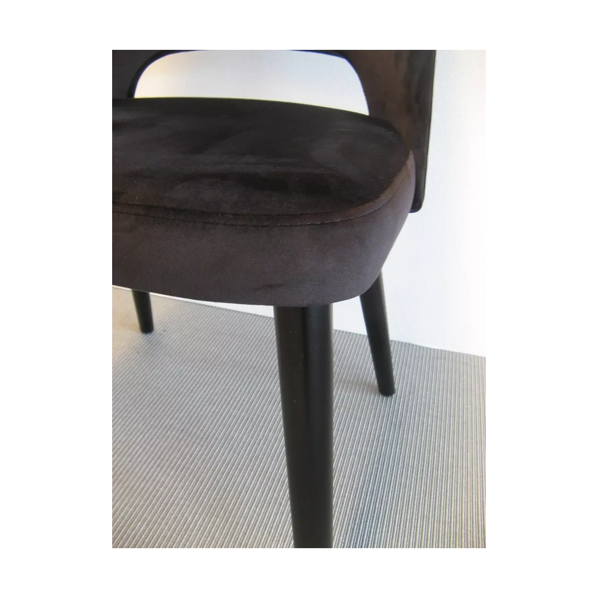 Chaise Joy Velours Noir