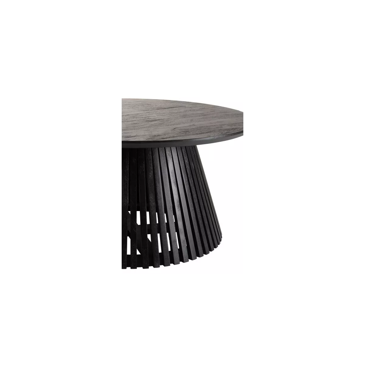 Table basse Vincent  Manguier Noir Diam 90