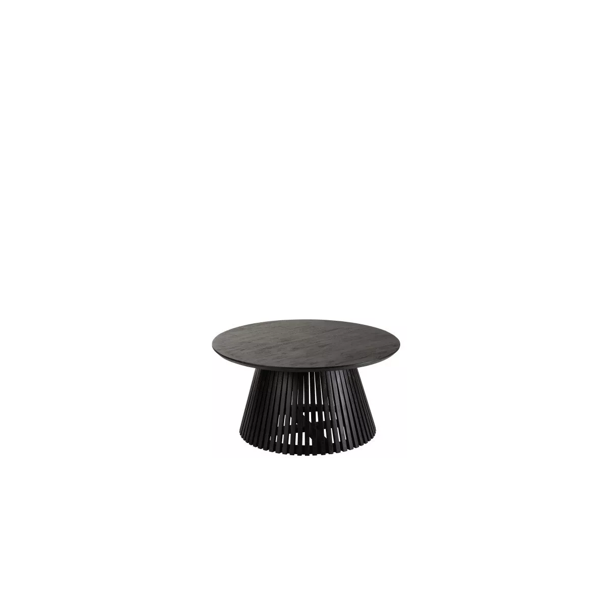 Table basse Vincent  Manguier Noir Diam 90