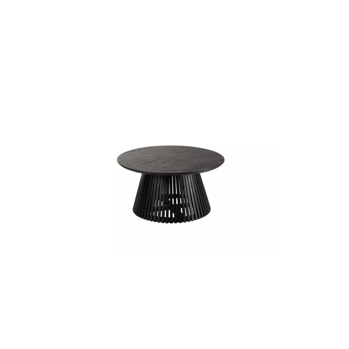 Table basse Vincent  Manguier Noir Diam 90