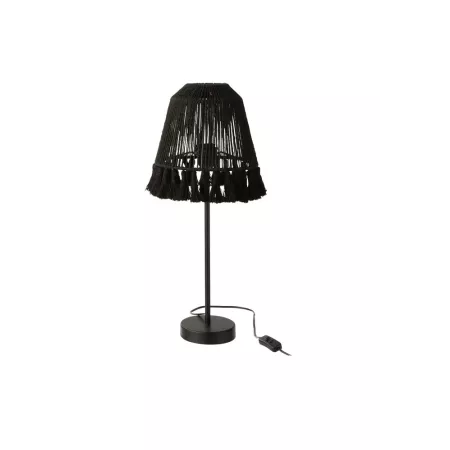 Lampe Vincent Jute Noire h60