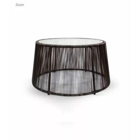 Table Basse Alana 80 cm Résine Poivre