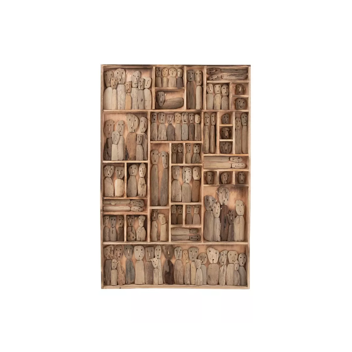 Tableau Famille compartimenté en Bois flotté 100 x150