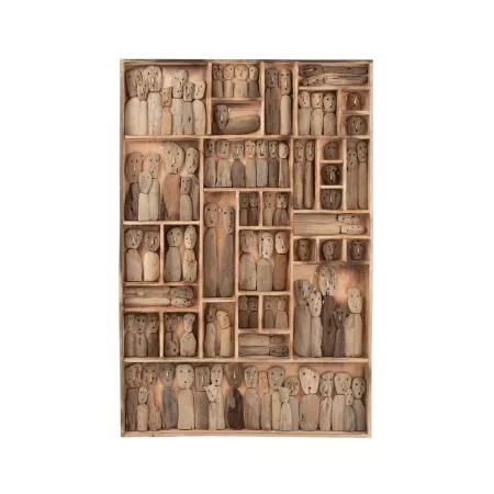 Tableau Famille compartimenté en Bois flotté 100x150