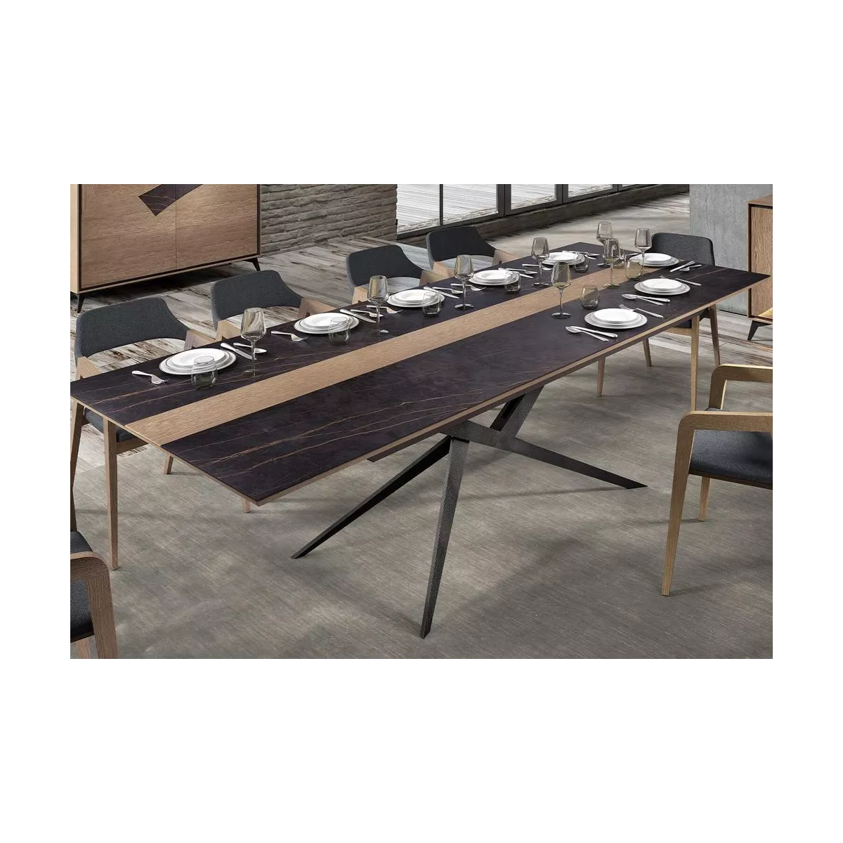 Table Circle en Céramique 185 cm