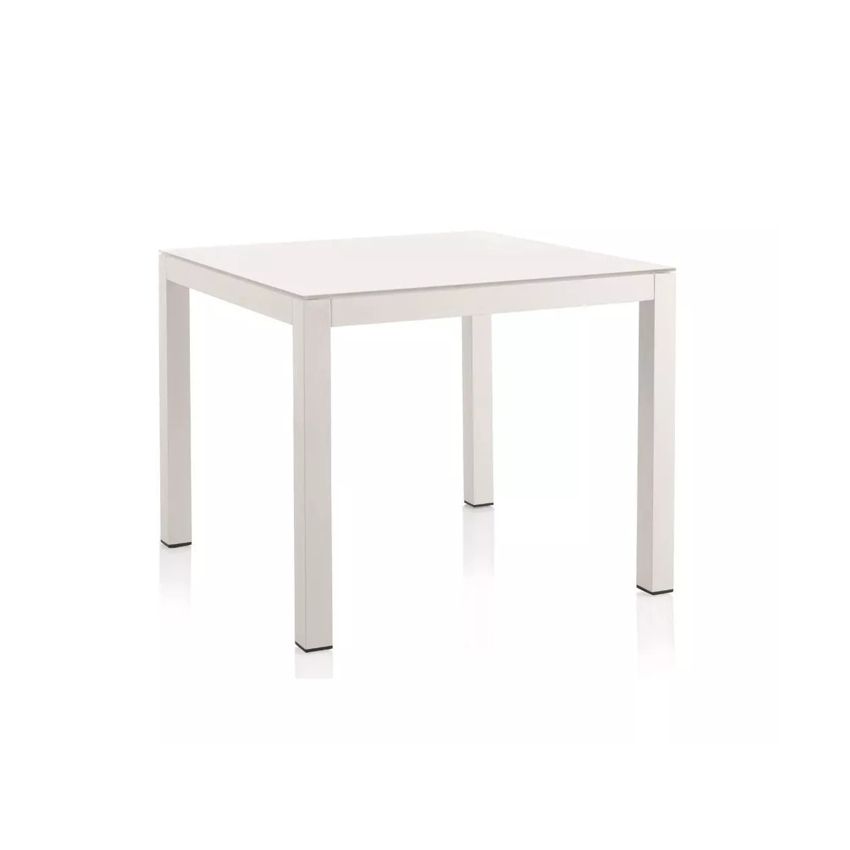 Table 90x90  Kurve Aluminium et Verre
