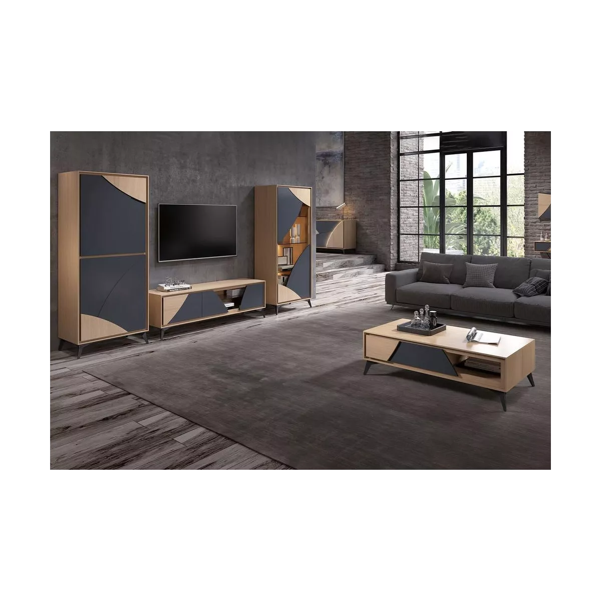 Table basse Circle Chêne 120 x 65 cm