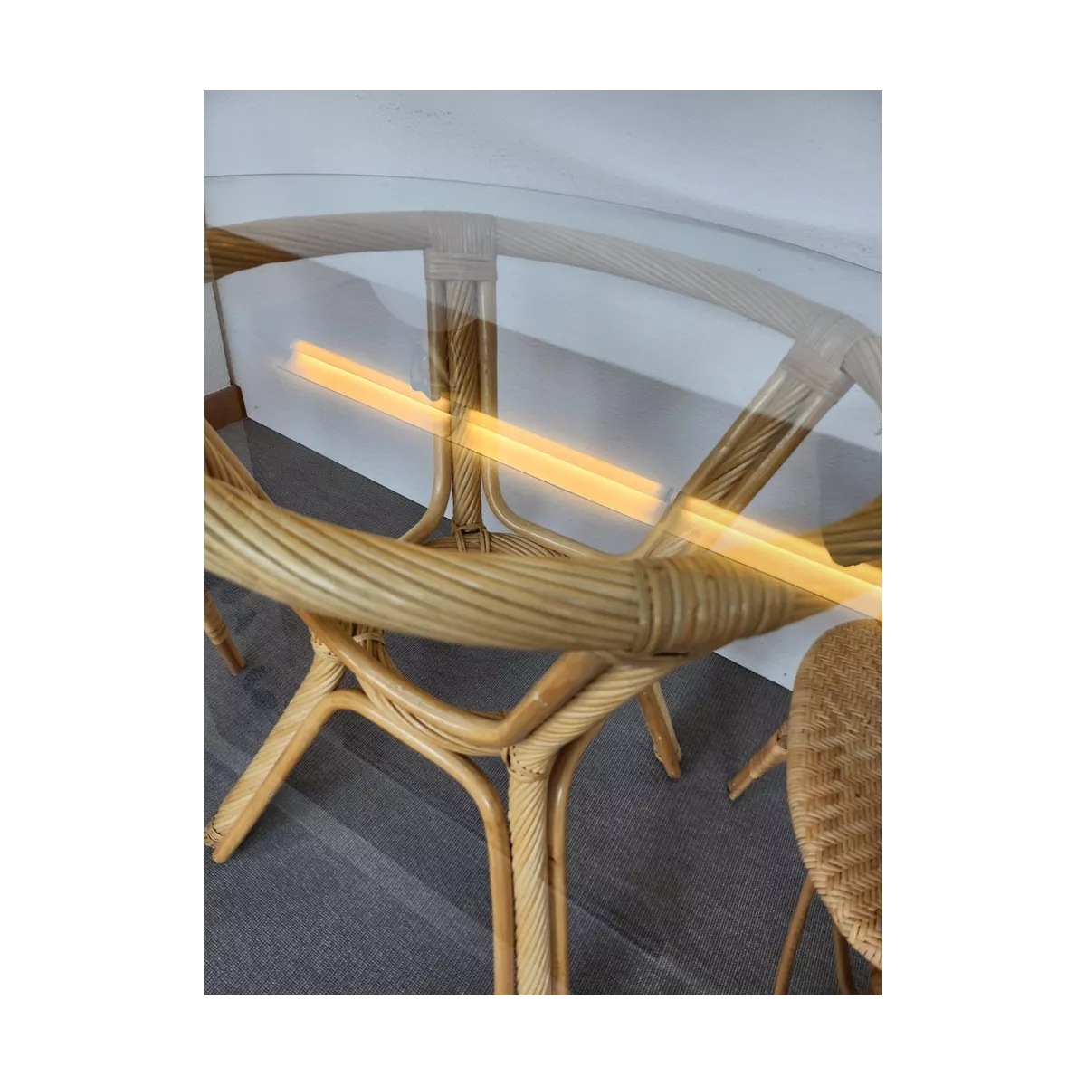 Table Helios Rotin Naturel