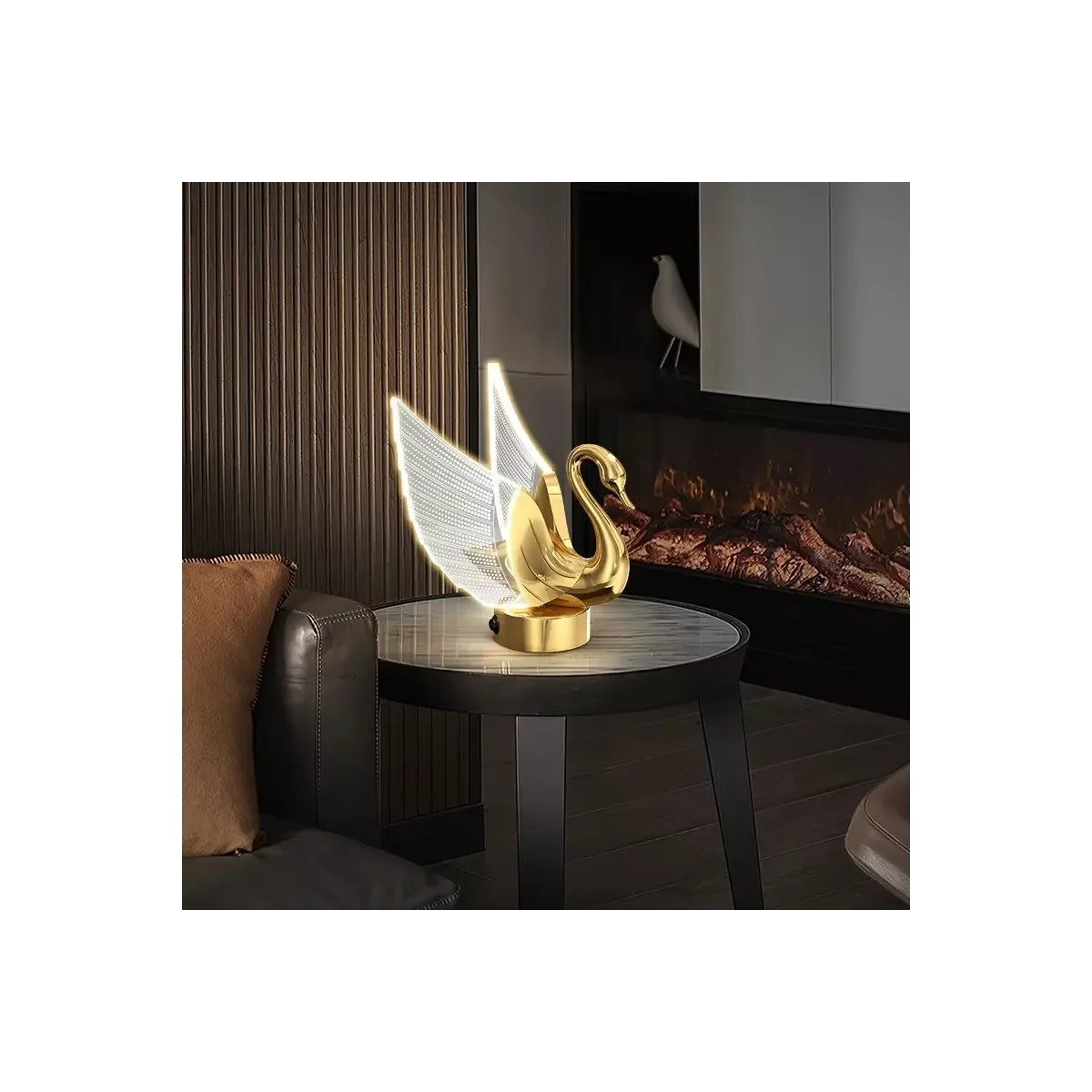 Lampe Cygne Led Blanc H.21