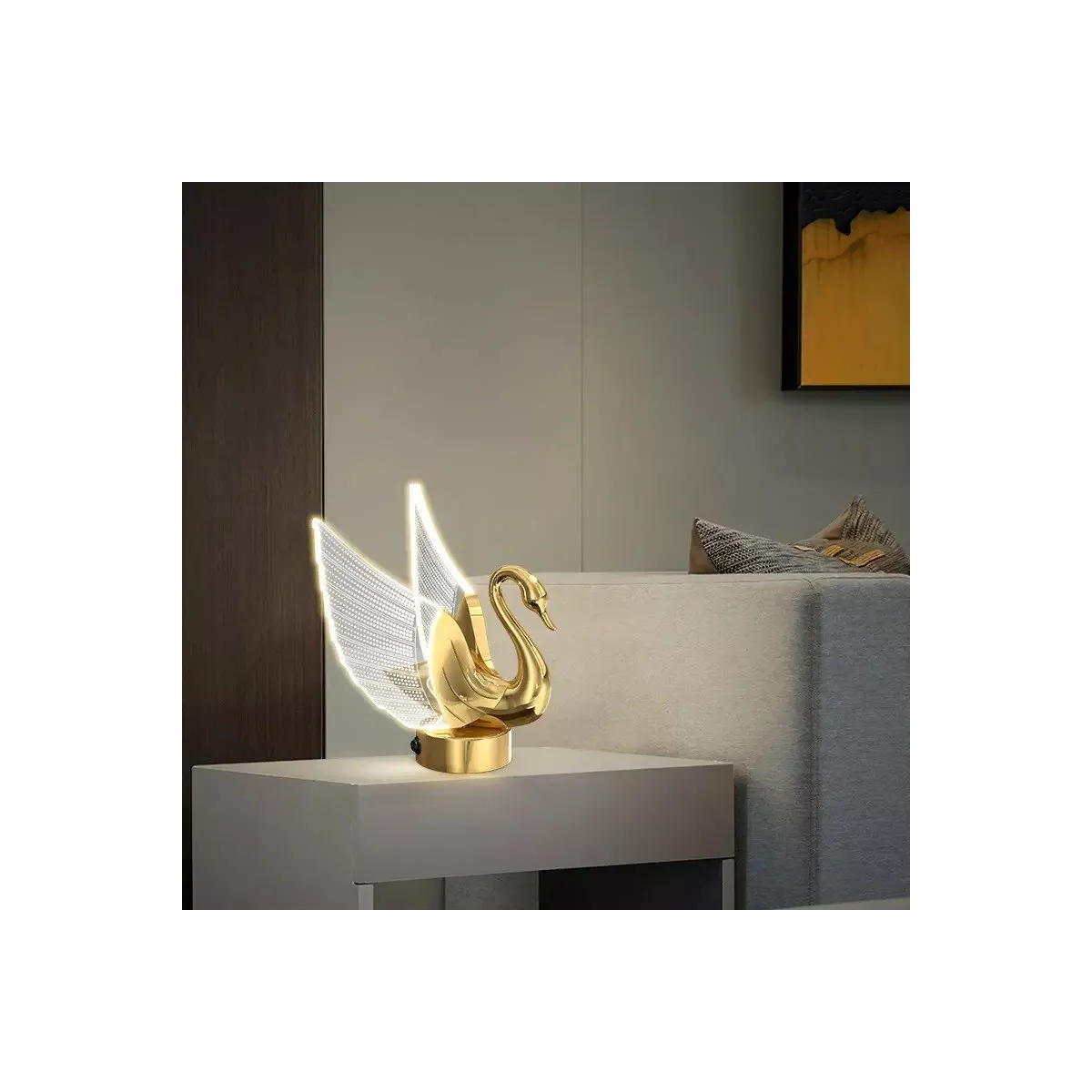 Lampe Cygne Led Blanc H.21