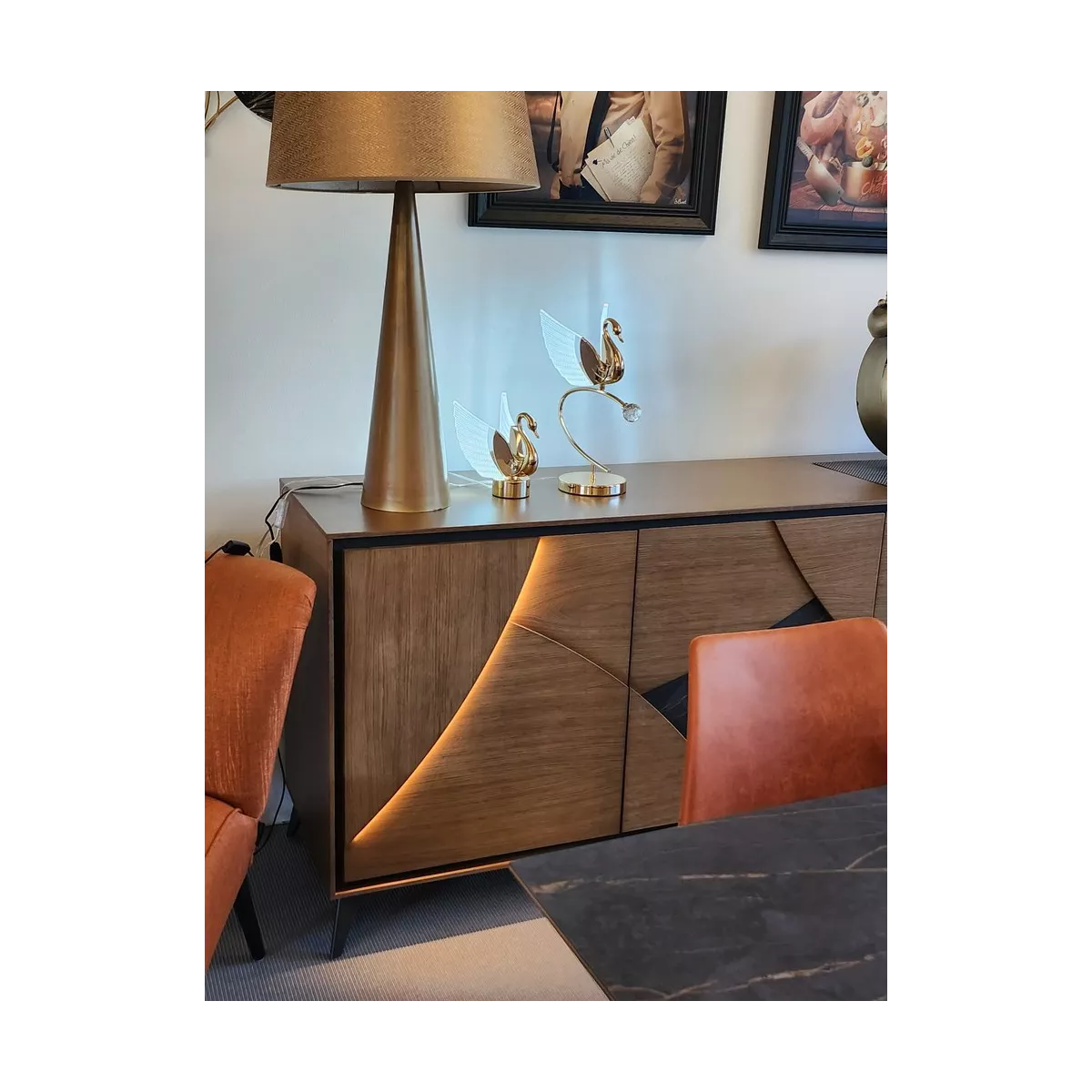 Lampe Cygne Led Blanc H.21