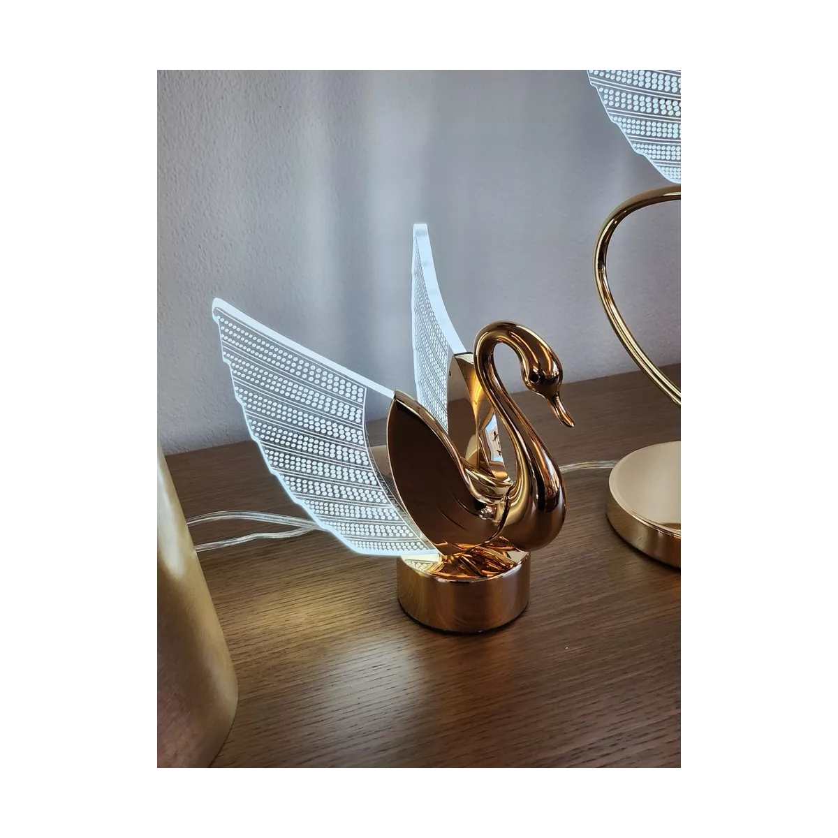 Lampe Cygne Led Blanc H.21