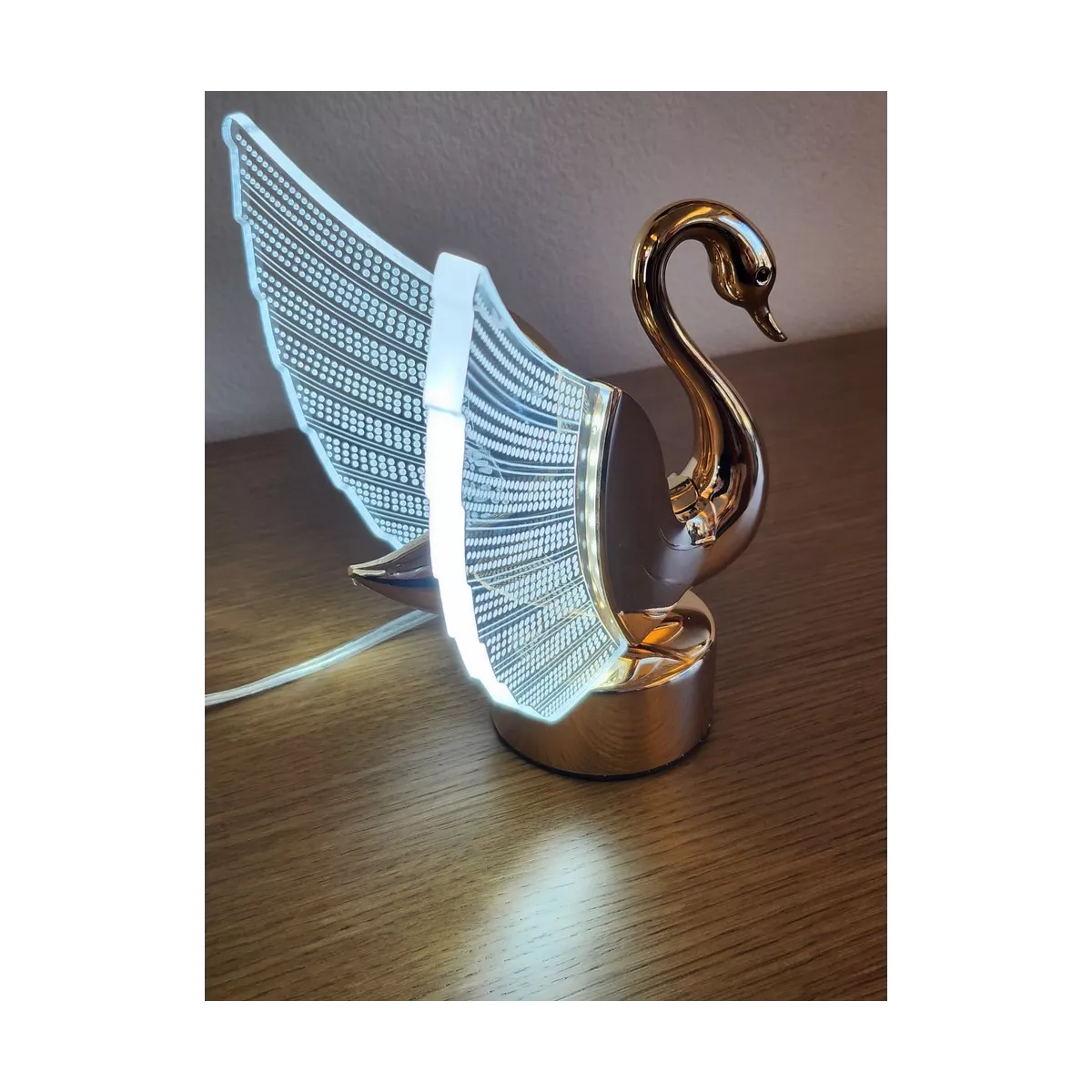 Lampe Cygne Led Blanc H.21