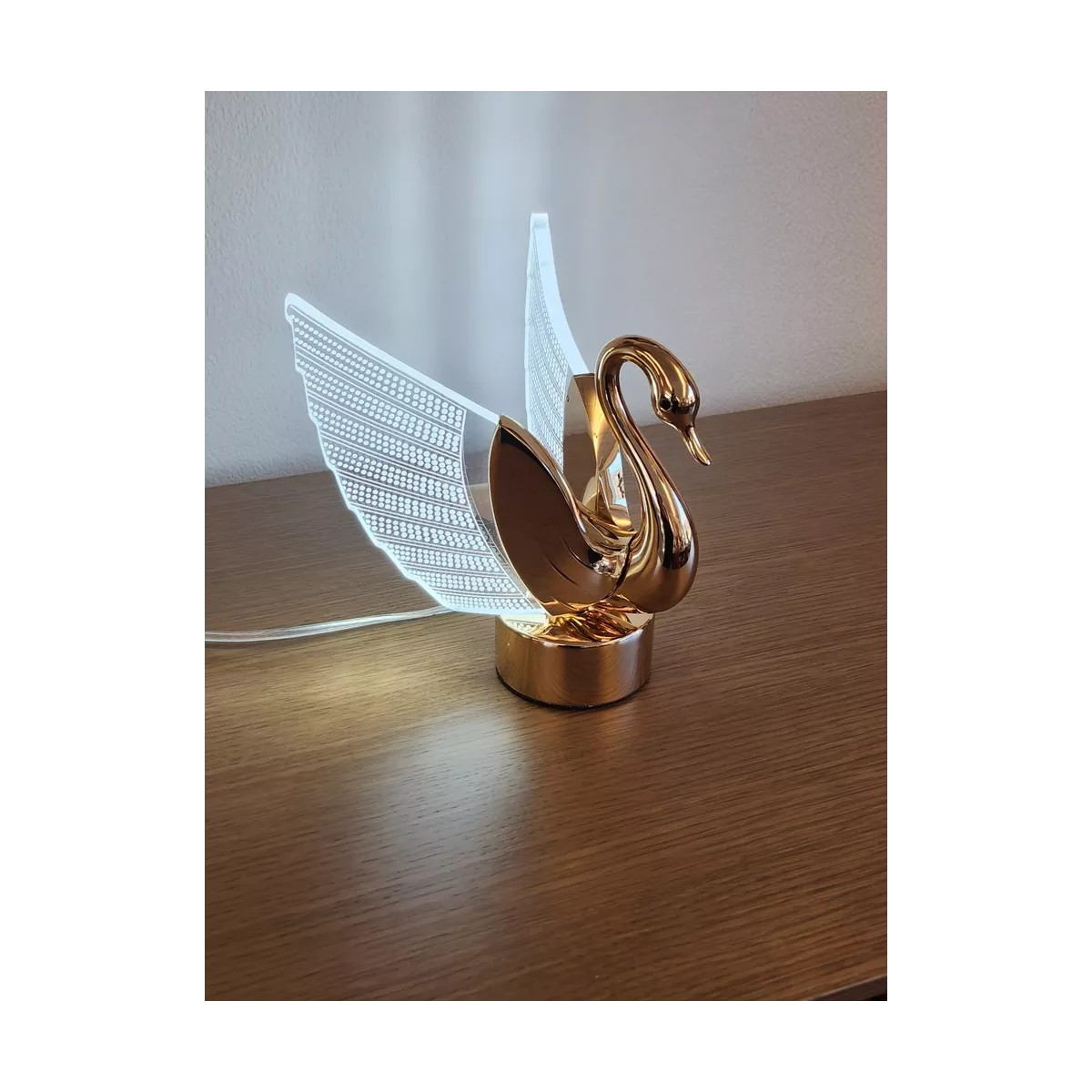 Lampe Cygne Led Blanc H.21