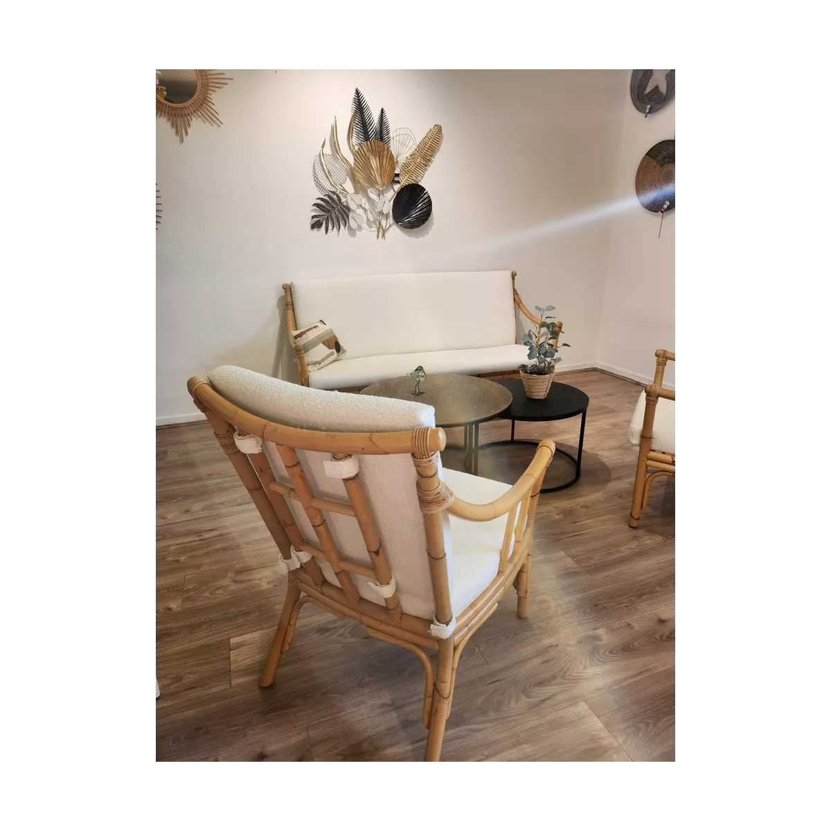 Salon Rotin Rome Natural Vintage