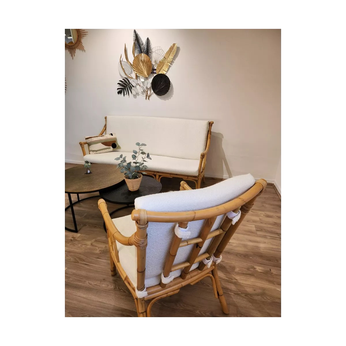 Salon Rotin Rome Natural Vintage