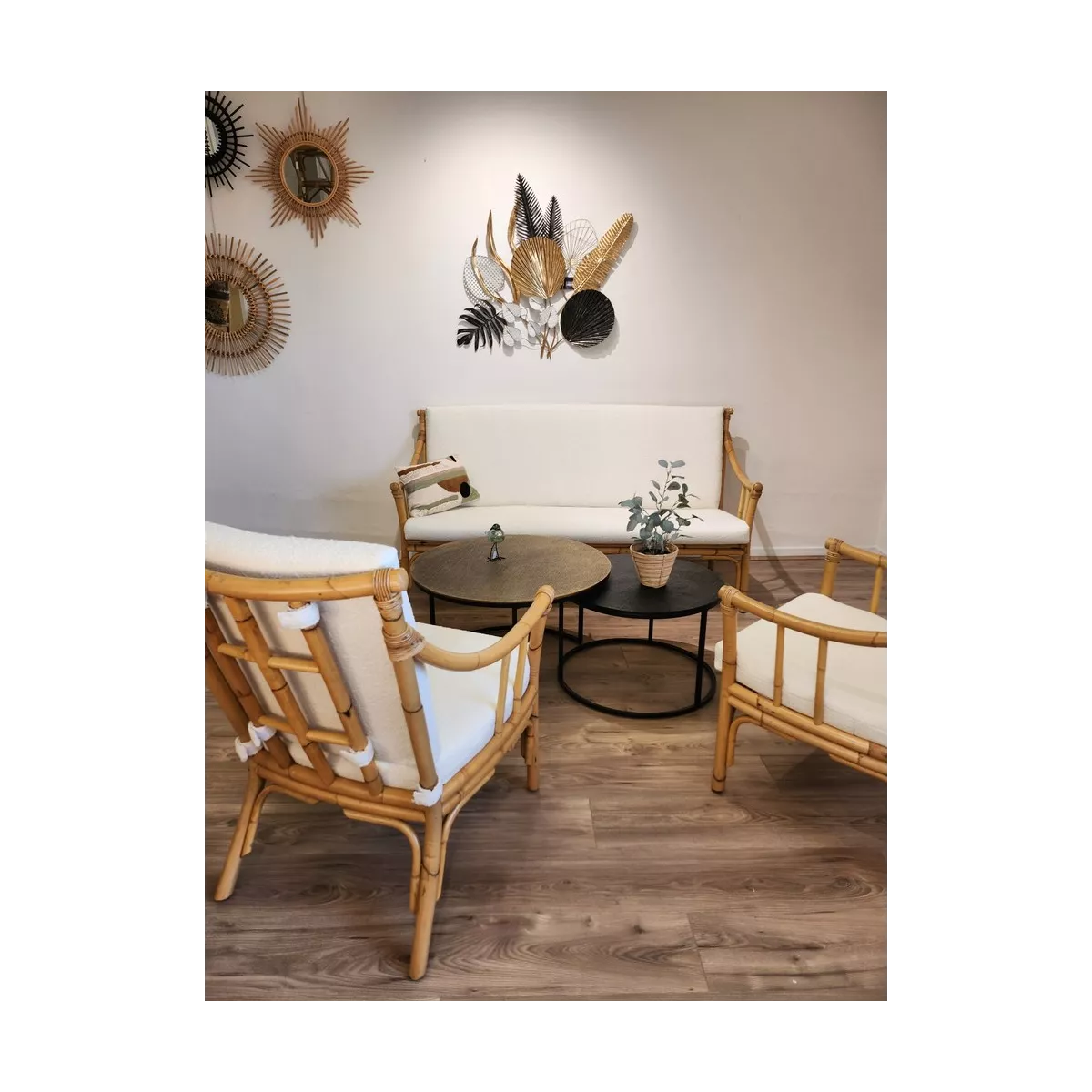 Fauteuil Rotin Rome Natural Vintage