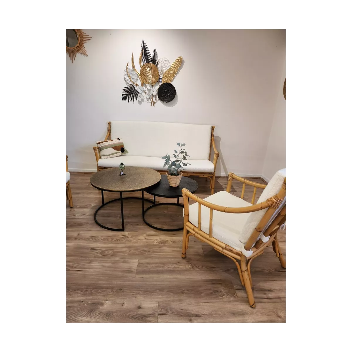 Fauteuil Rotin Rome Natural Vintage