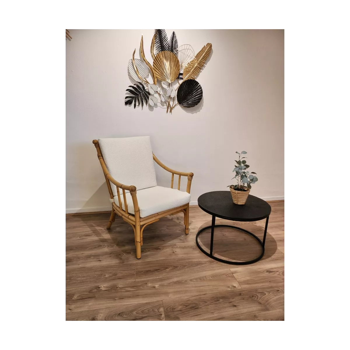 Fauteuil Rotin Rome Natural Vintage