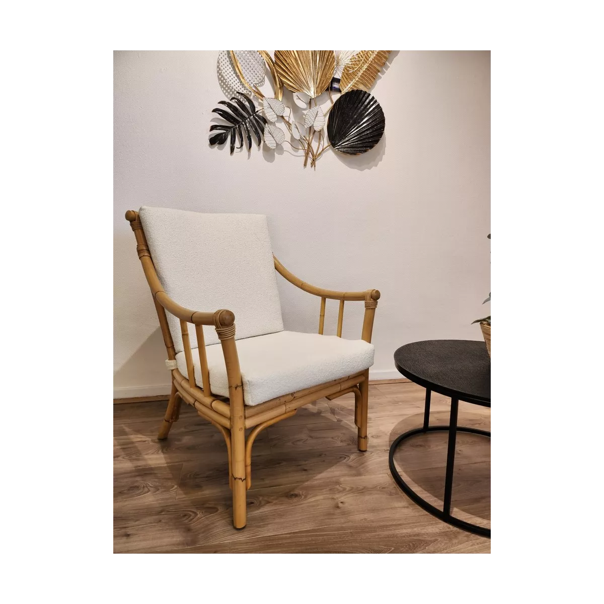 Fauteuil Rotin Rome Natural Vintage