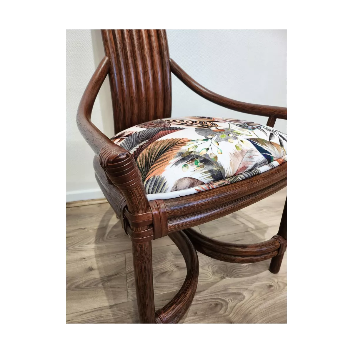 Chaise Design Rotin Acajou